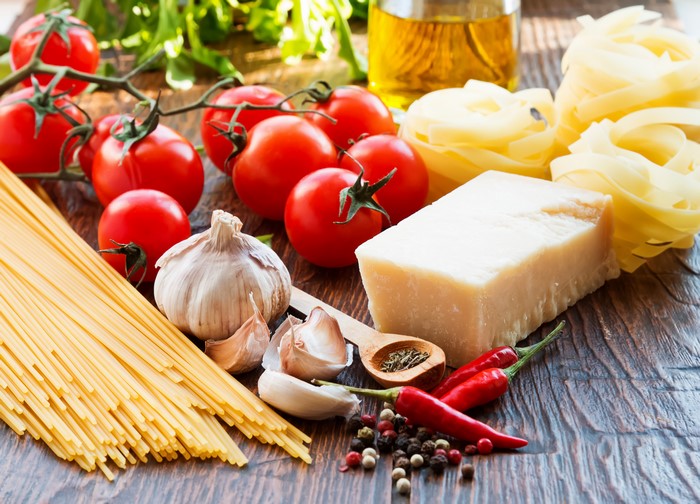 Ingredients for Italian Pasta Dish