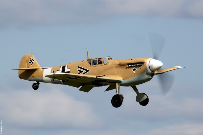 Messerschmitt Bf.109F-4 airplane in flight