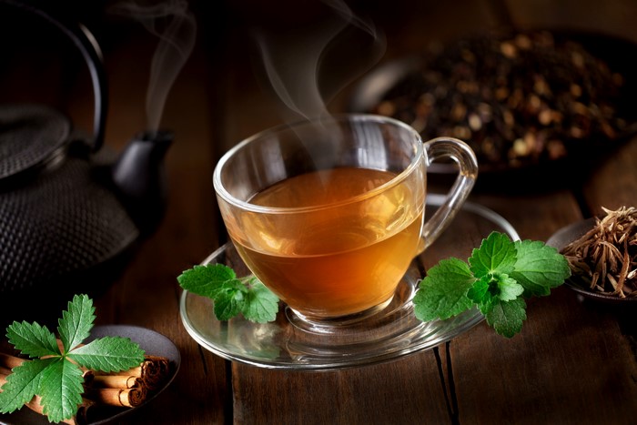 Hot Tea in a Cup with Steaming Vapor