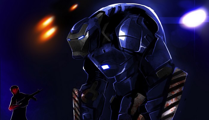 Iron Man Robot with Soldier