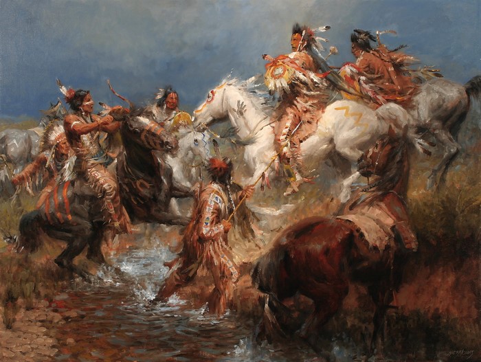 A Clash Between the Crow and the Sioux by Andy Thomas