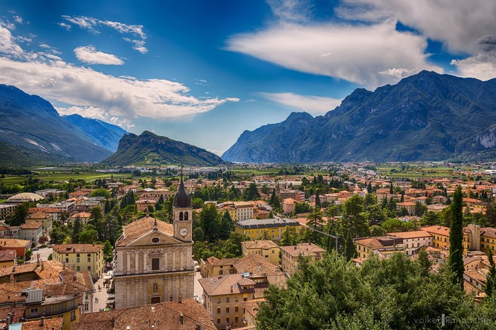 Arco, Italy: Town and Mountains from Above