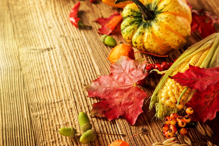 Autumn Harvest: Pumpkin, Corn, and Fall Foliage