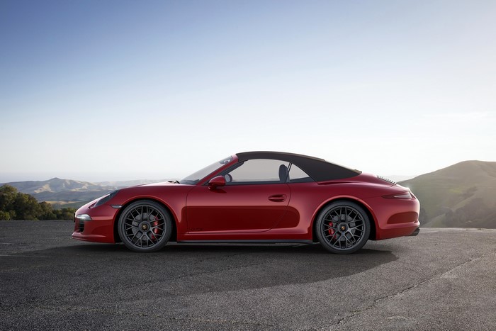Red Porsche 911 Carrera GTS Cabriolet