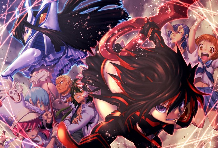 Kill la Kill characters in battle