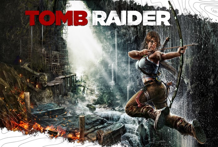 Lara Croft from Tomb Raider 2013 with a bow