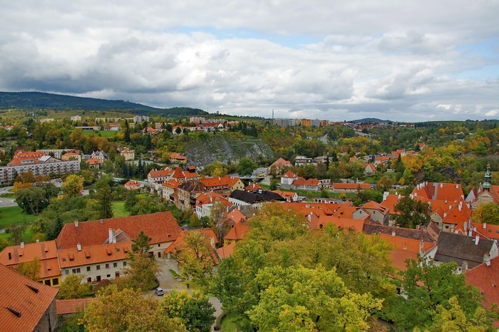 View of Cesky Krumlov from above