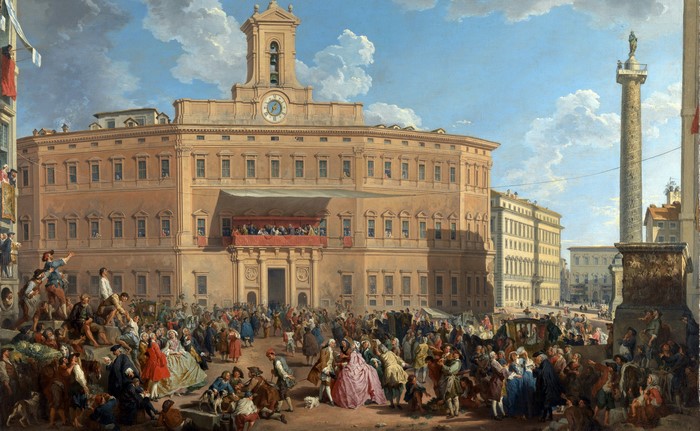 Giovanni Paolo Panini's painting of a Roman piazza