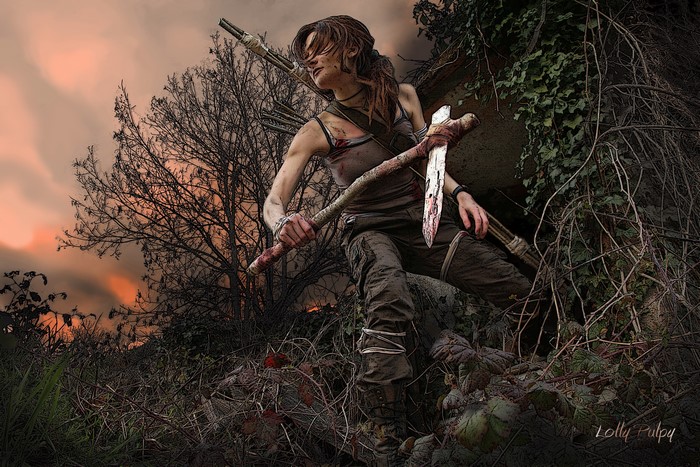 4K Lara Croft in Tomb Raider Action Pose