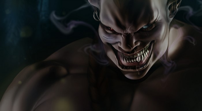 4K Monster with sharp teeth