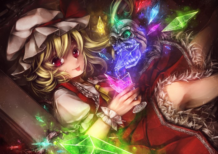 Flandre Scarlet from Touhou Collection with Skull and Crystals