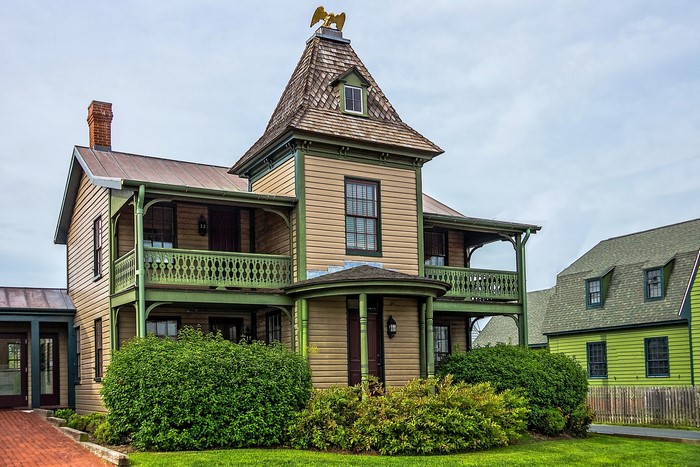 Victorian House with Eagle Ornament in St. Michaels, Maryland