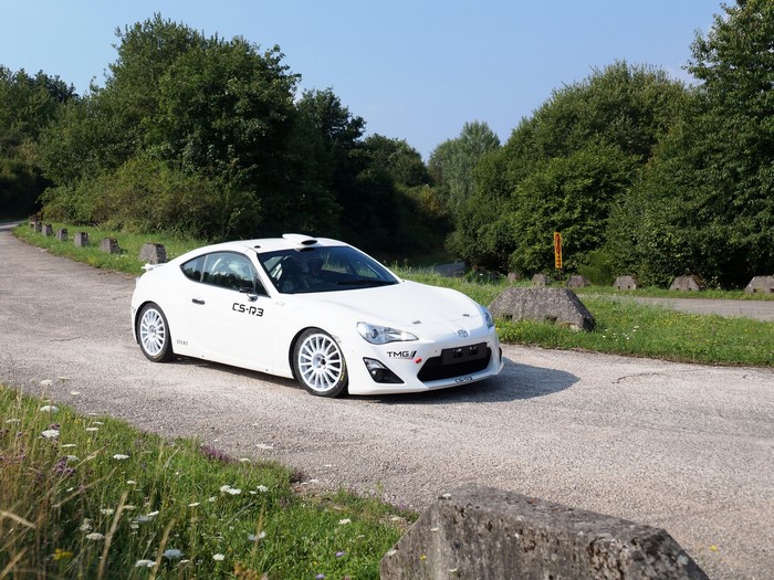 White 2014 Toyota GT86 CS-R3 rally car