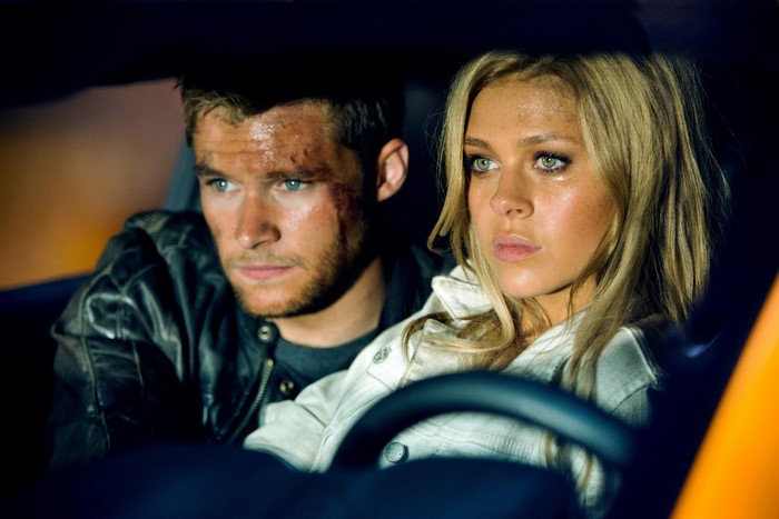 Nicola Peltz and Jack Reynor in Transformers: Age of Extinction