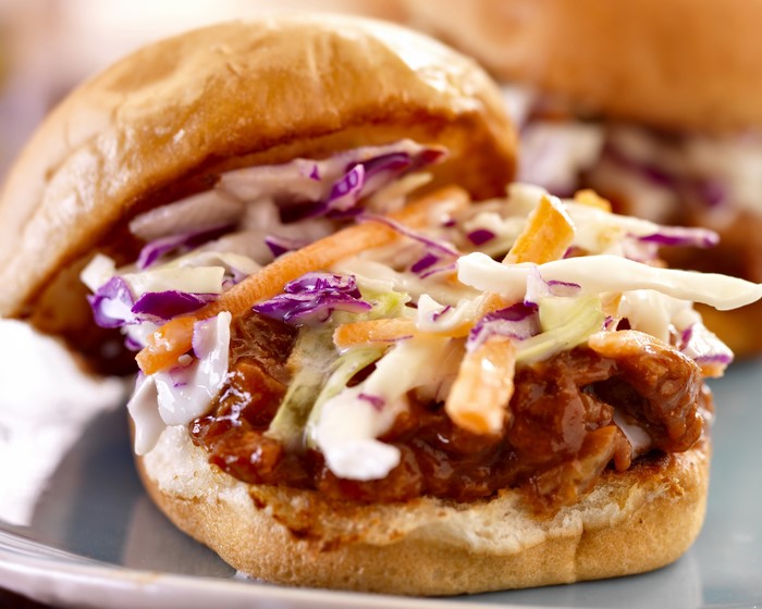 Pulled Pork Sliders with Coleslaw