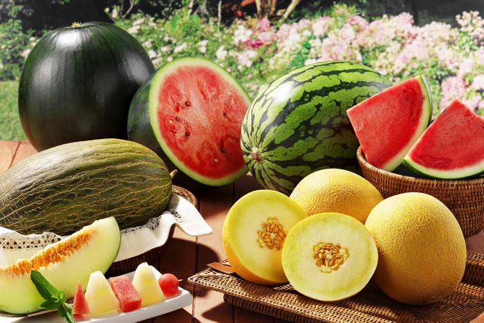 Assortment of Watermelons and Melons