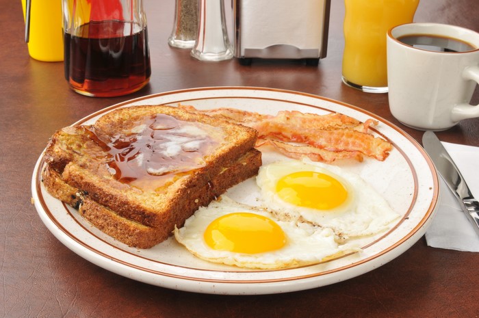French Toast with Bacon and Fried Eggs