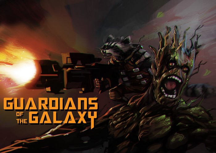 Guardians of the Galaxy: Rocket and Groot in Battle