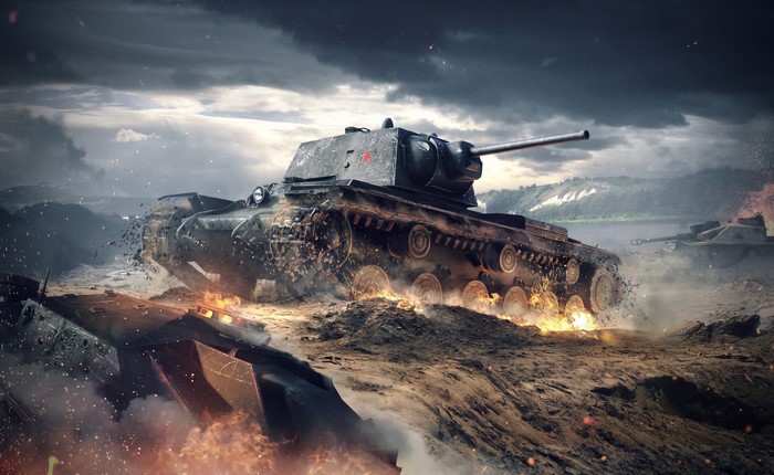 KV-1 Tank in World of Tanks Battle