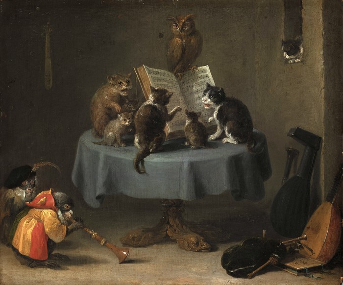 The Concert of Cats by David Teniers the Younger