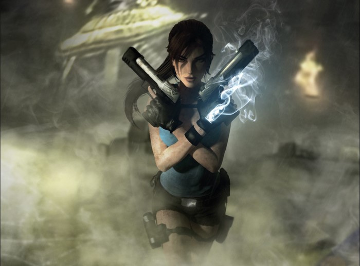 Lara Croft from Tomb Raider with Pistols