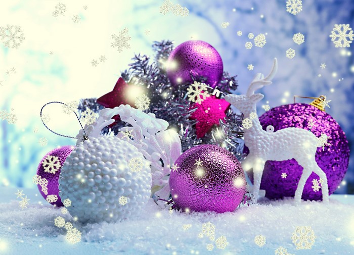 Christmas Ornaments with Snowflakes