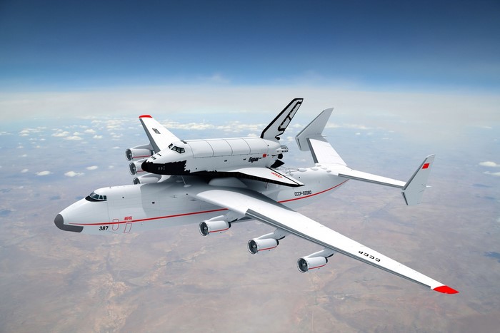 Antonov An-225 Mriya carrying Buran space shuttle