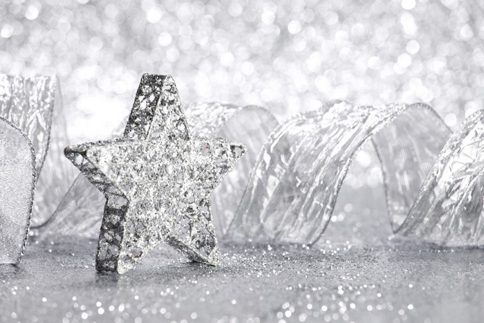 4K Christmas ribbon and star decoration
