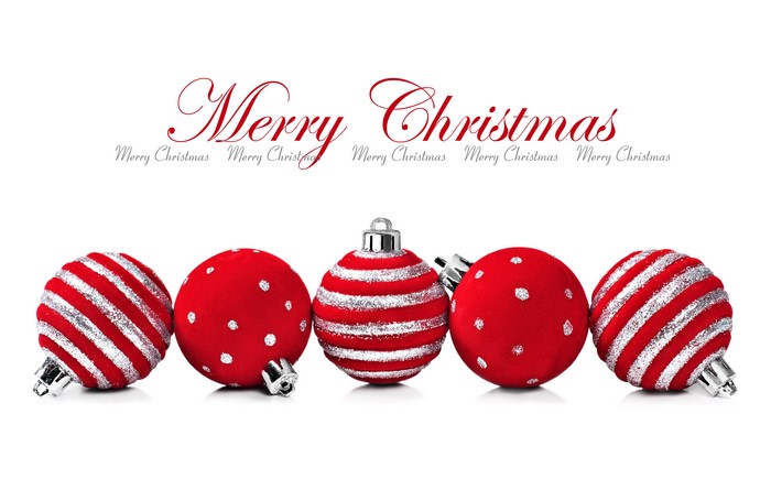Merry Christmas Red Ornaments