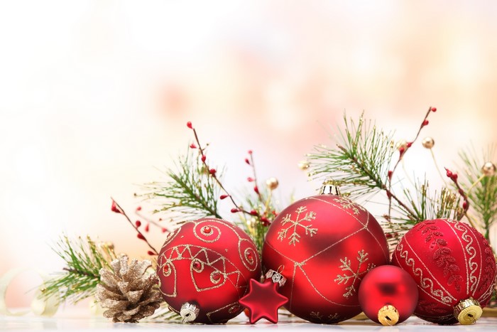 Christmas Ornaments and Pine Cone