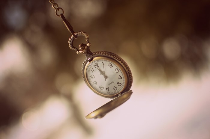 Antique pocket watch with chain