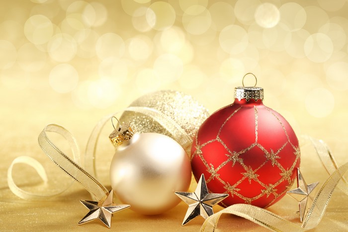 Christmas Ornaments with Ribbon and Stars