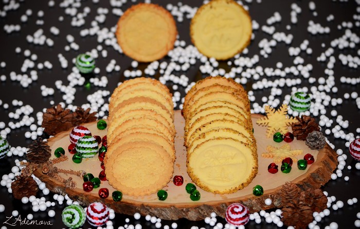Christmas cookies with festive decorations