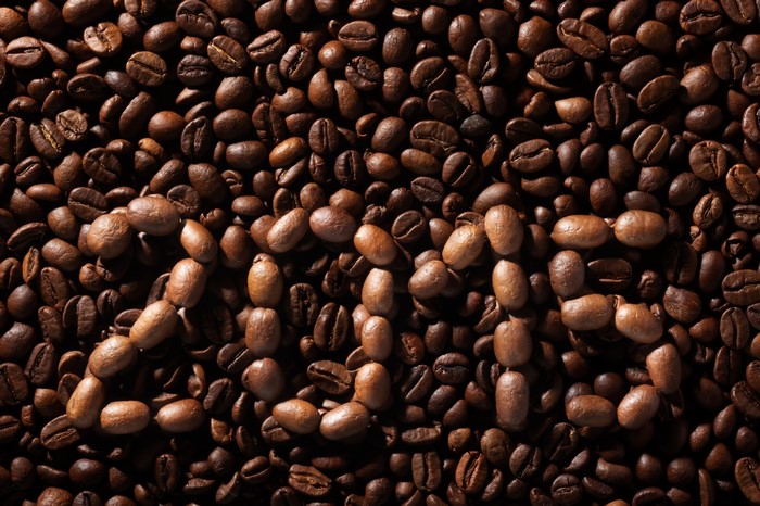2015 written with coffee beans