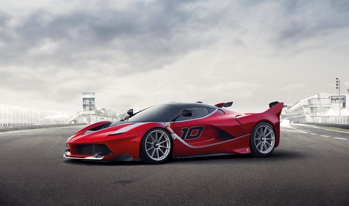 Ferrari FXX K race car with number 10