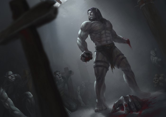 4K Orcs from World of WarCraft in a bloody scene