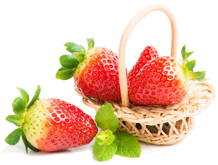 Strawberries in a Wicker Basket