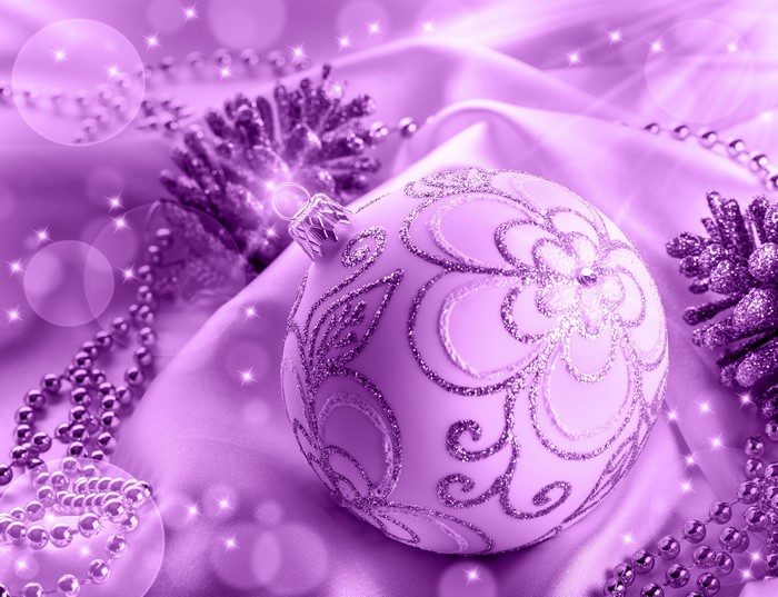 Violet Christmas Balls and Ornaments