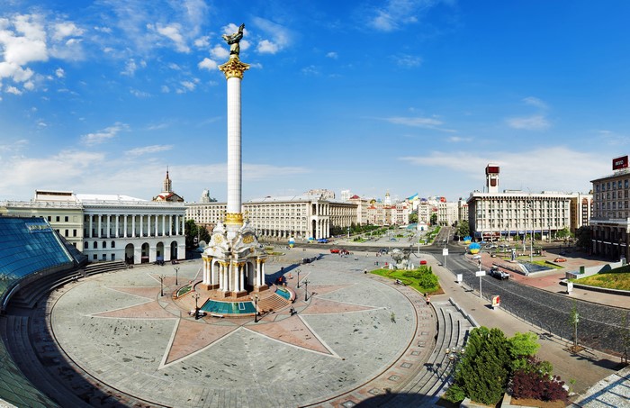 Independence Square monument in Kyiv, Ukraine