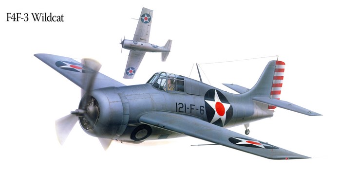 F4F-3 Wildcat Airplanes Painting Art
