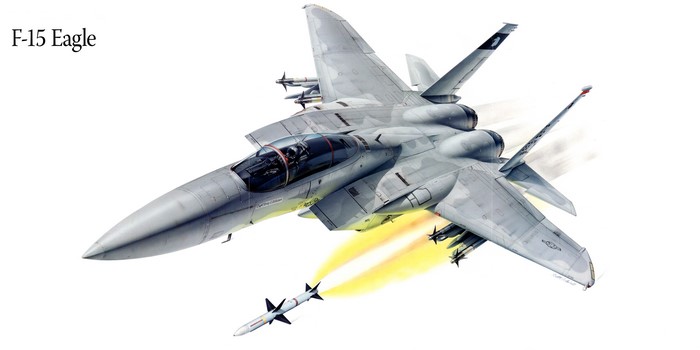F-15 Eagle launching a missile