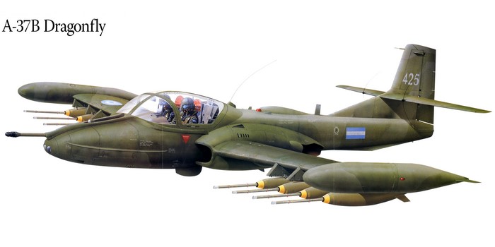 A-37B Dragonfly Airplane Painting Art