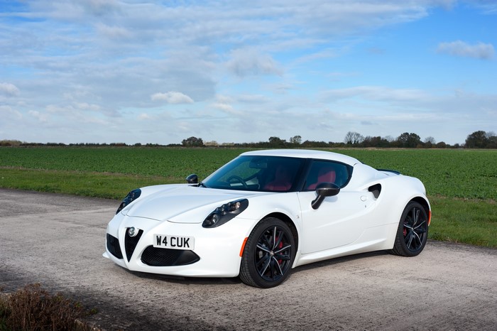 White Alfa Romeo 4C Coupe