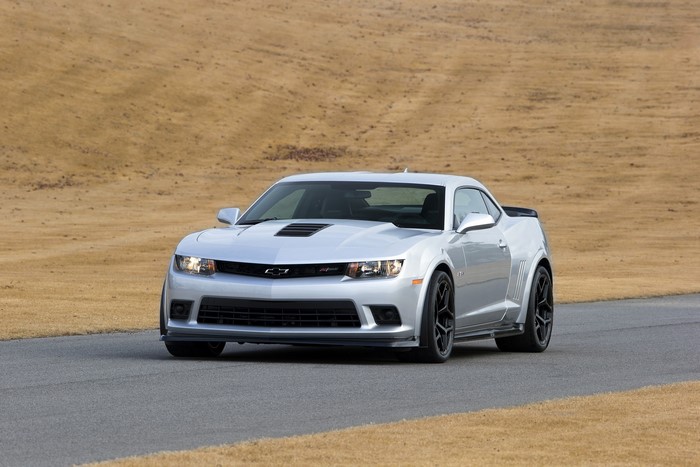 Silver 2015 Chevrolet Camaro Z28 on a road