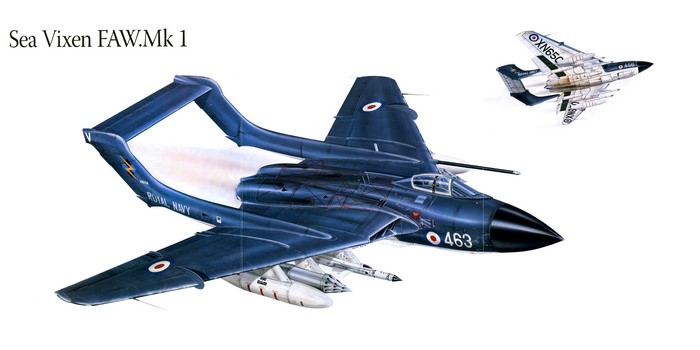 Sea Vixen FAW.Mk 1 Airplane Painting Art
