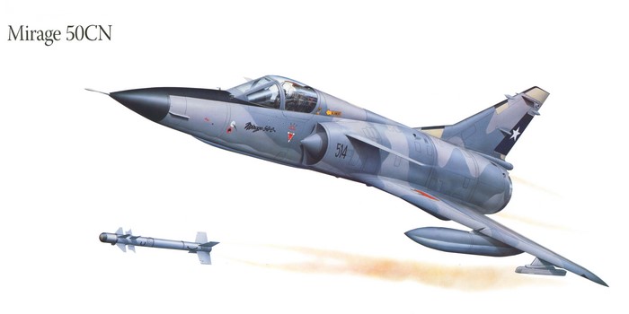 Mirage 50CN Fighter Airplane with Missile