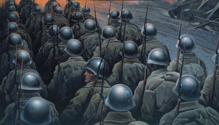 Soldiers in uniform with rifles