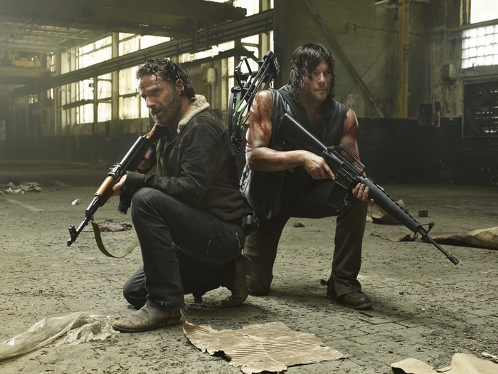 Rick Grimes and Daryl Dixon Armed in The Walking Dead