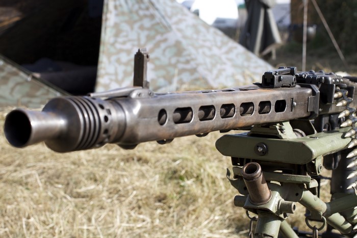 MG 42 machine gun on a tripod