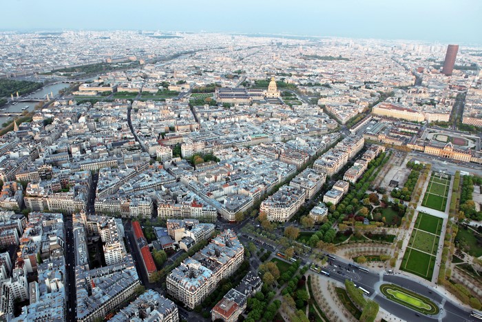 Aerial view of Paris, France